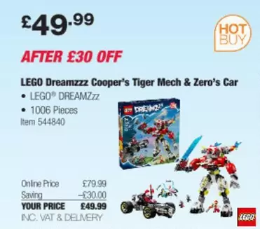 LEGO - Dreamzzz Cooper's Tiger Mech & Zero's Car