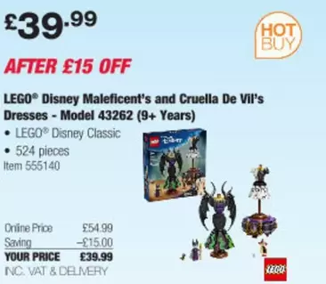 LEGO - Disney Maleficent's and Cruella De Vil's Dresses - Model 43262