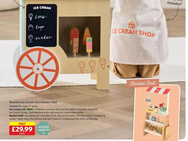 Wooden Ice Cream Cart/Market Stall
