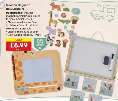 Animal - Wooden Magnetic Box/Scribbler