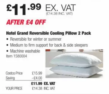 Reversible Cooling Pillow 2 Pack