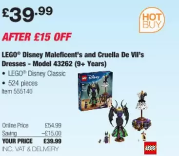 LEGO - Disney Maleficent's and Cruella De Vil's Dresses - Model 43262
