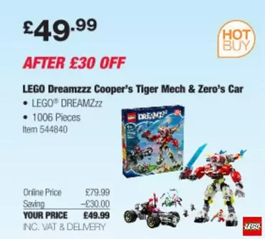LEGO - Dreamzzz Cooper's Tiger Mech & Zero's Car