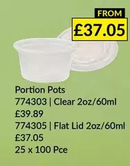 Clear - Portion Pots