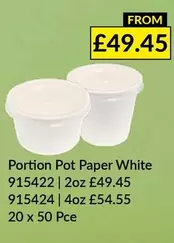 Portion Pot Paper White
