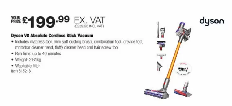 Dyson - Absolute Cordless Stick Vacuum