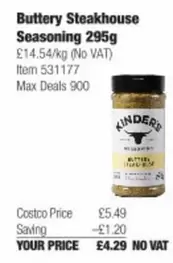 Kinder - Steakhouse Seasoning 295g