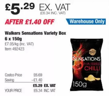 Walkers - Sensations Variety Box