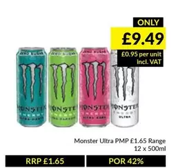 Monster - Ultra PMP £1.65 Range
