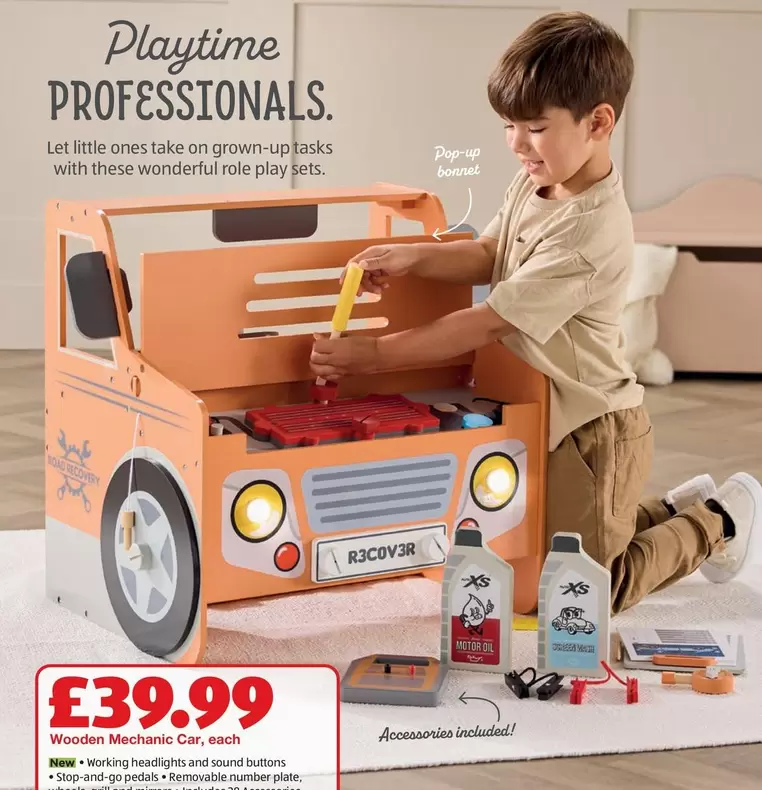 Wooden Mechanic Car