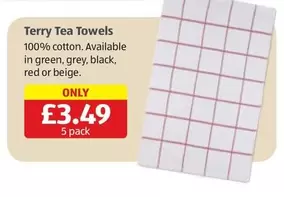 COTTON - Terry Tea Towels