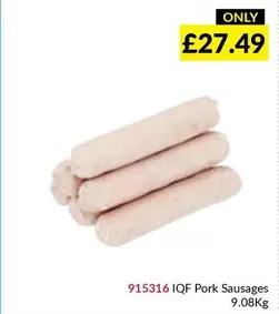 915316 IQF Pork Sausages