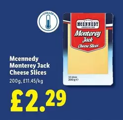 Monterey Jack Cheese Slices