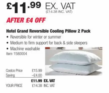 Reversible Cooling Pillow 2 Pack