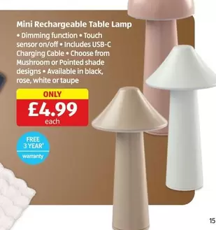 Mini Rechargeable Table Lamp