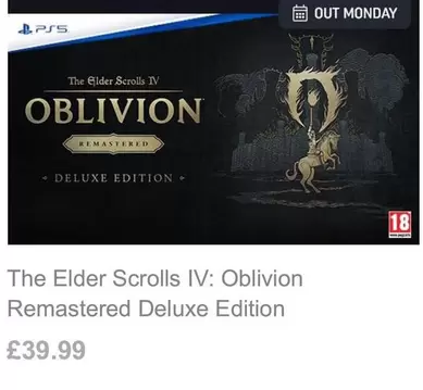Deluxe - The Elder Scrolls IV: Oblivion Remastered  Edition