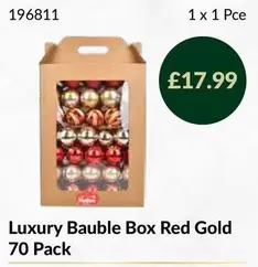 Luxury -  Bauble Box Red Gold