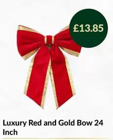 Luxury -  Red and Gold Bow 24 Inch