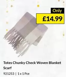 Chunky Check Woven Blanket Scarf