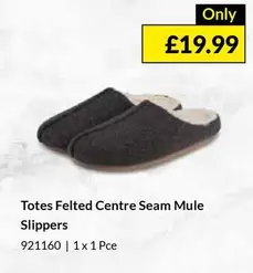 Felted Centre Seam Mule Slippers