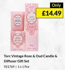 VINTAGE - Vintage Rose & Oud Candle & Diffuser Gift Set