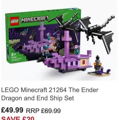 LEGO - Minecraft 21264 The Ender Dragon and End Ship Set