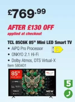 85C6K 85" Mini LED Smart TV