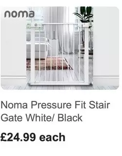 Pressure Fit Stair Gate White/ Black