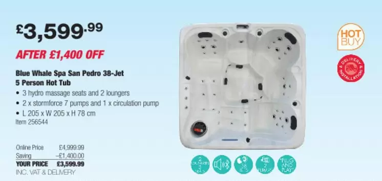 Spa San Pedro 38-Jet 5 Person Hot Tub