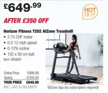 T202 AtZone Treadmill