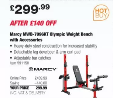Bench - MWB-7096KT Olympic Weight  with Accessories