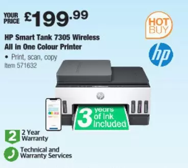 HP - Smart Tank 7305 Wireless All in One Colour Printer