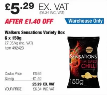 Walkers - Sensations Variety Box