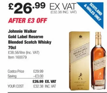 Johnnie Walker - Gold Label Reserve Blended Scotch Whisky