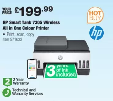 HP - Smart Tank 7305 Wireless All in One Colour Printer