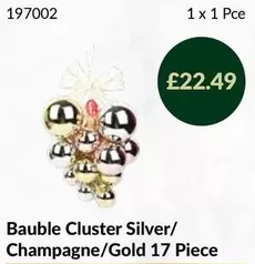 Silver - Bauble Cluster / Champagne/Gold