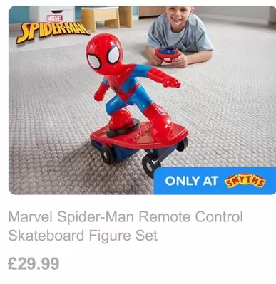 Marvel - Spider-Man Remote Control Skateboard Figure Set