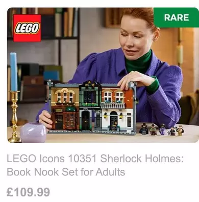 LEGO - Icons 10351 Sherlock Holmes: Book Nook Set for Adults