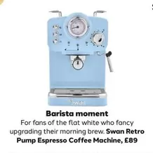 Swan - Retro Pump Espresso Coffee Machine