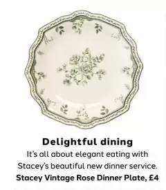 VINTAGE - Vintage Rose Dinner Plate