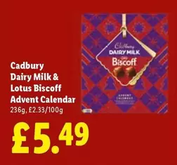 Cadbury - Dairy Milk & Lotus Biscoff Advent Calendar