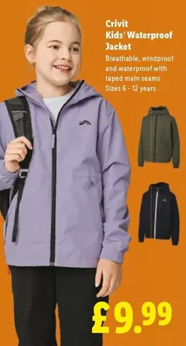 Crivit - Kids' Waterproof Jacket