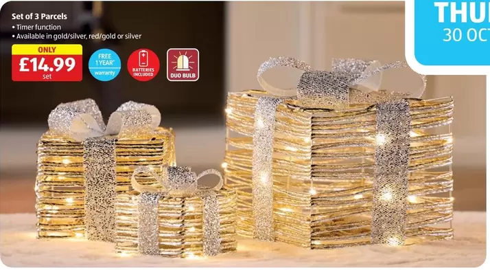 Silver - Set of 3 Parcels