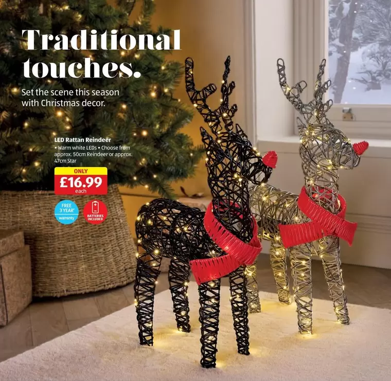 LED Rattan Reindeer