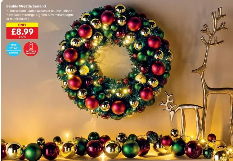 Bauble Wreath/Garland