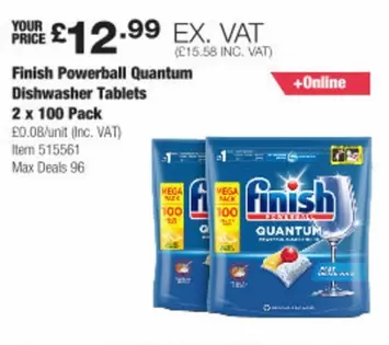 Finish - Powerball Quantum Dishwasher Tablets