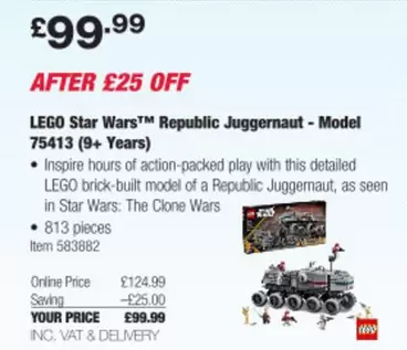 LEGO - Star Wars™™ Republic Juggernaut - Model 75413