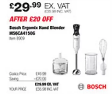 Bosch - Ergomix Hand Blender MS&CA4150G