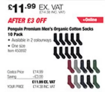 Penguin - Premium Men's Organic Cotton Socks