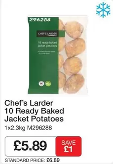 Chef's Larder - 10 Ready Baked Jacket Potatoes